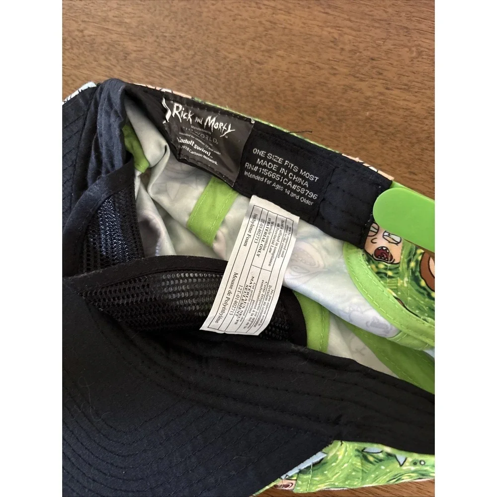 Rick And Morty Baseball Cap Hat ‎ Snapback Green All Over Print Adult Swim